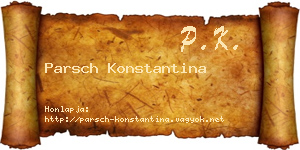 Parsch Konstantina névjegykártya